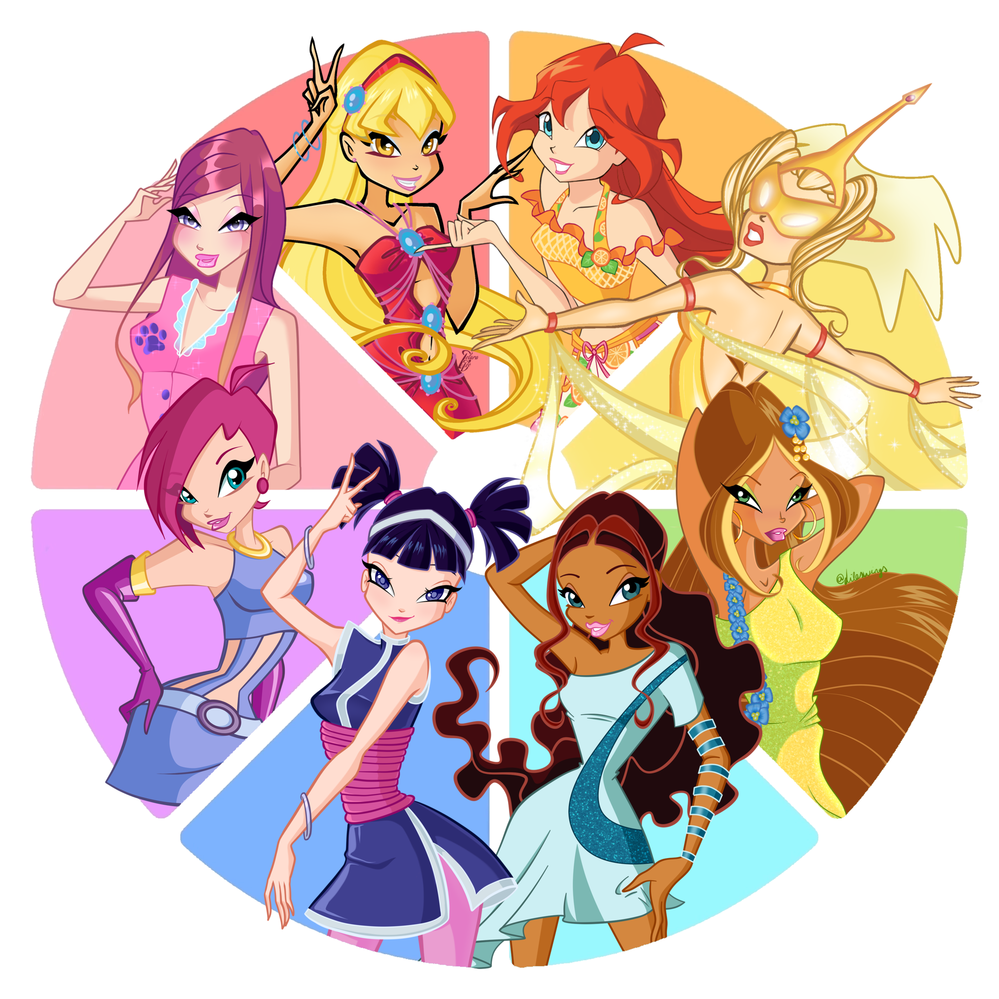 Deviantart Color Wheel Collab Winx Color Wheel Collab by DelaraDee on DeviantArt