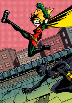 she Robin and Batgirl