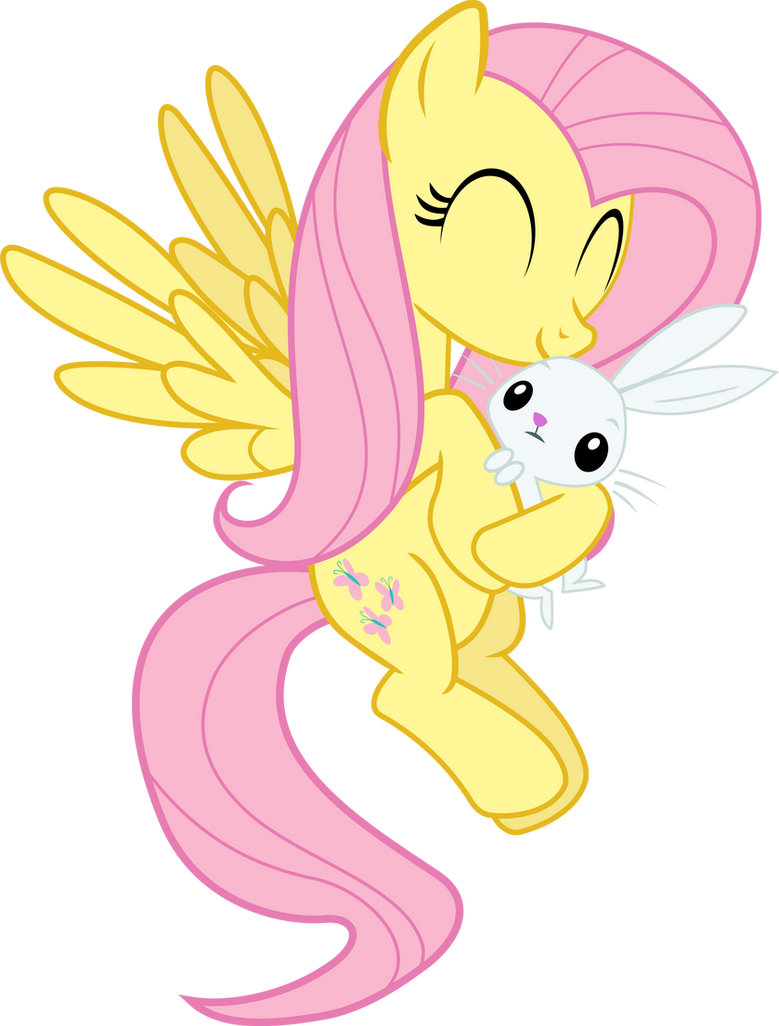 Fluttershy Bunny Hug by uxyd on DeviantArt