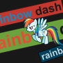 Rainbow Dash Wallpaper (text banner)
