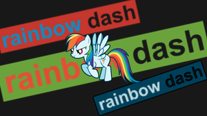 Rainbow Dash Wallpaper (text banner)