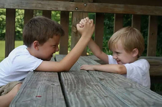 Brother Arm Wrestling Match