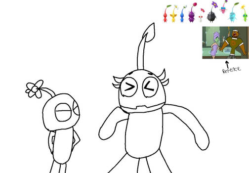 Pikmin X total drama AU drawing 1