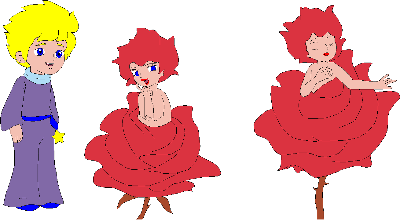 Little Prince and Rose color