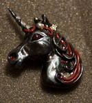 Midnight Unicorn Brooch by LeeAnneKortus