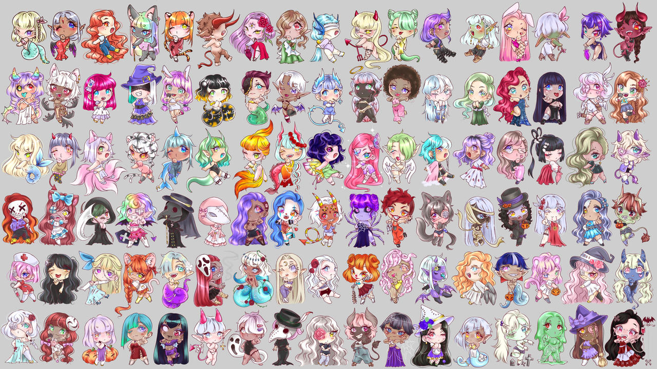 COMPLETE TABLE OF CHIBIS by Persepholeeh on DeviantArt