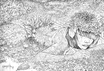 Keeper of the Leaves: Pencil (detail)