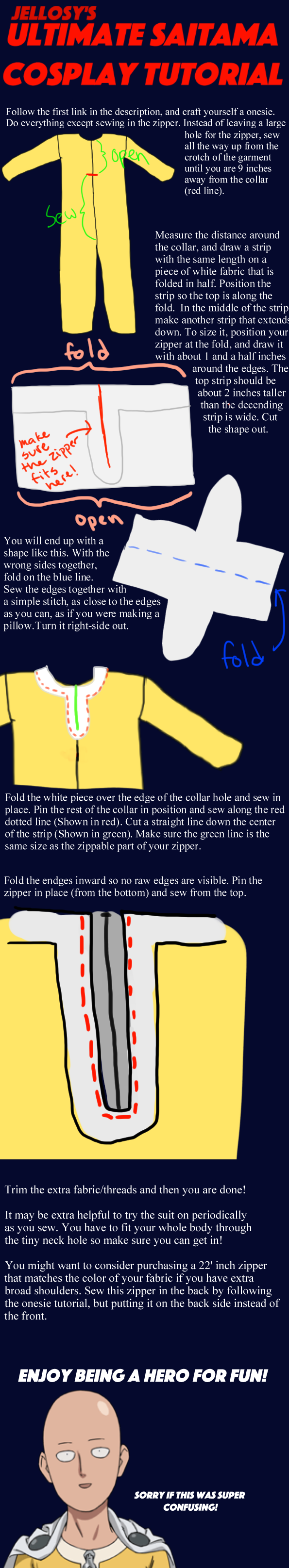 EASY Saitama Cosplay Tutorial by jellosy