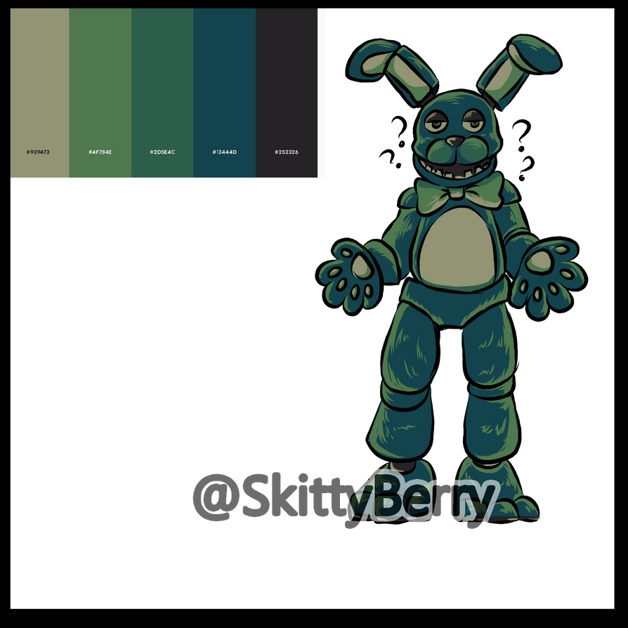 Bonnie Color Code reto de paleta Bunny fnaf by yolaschucherias on DeviantArt