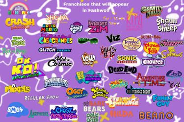 Franchises that appear in FashToons (13/11/2023)