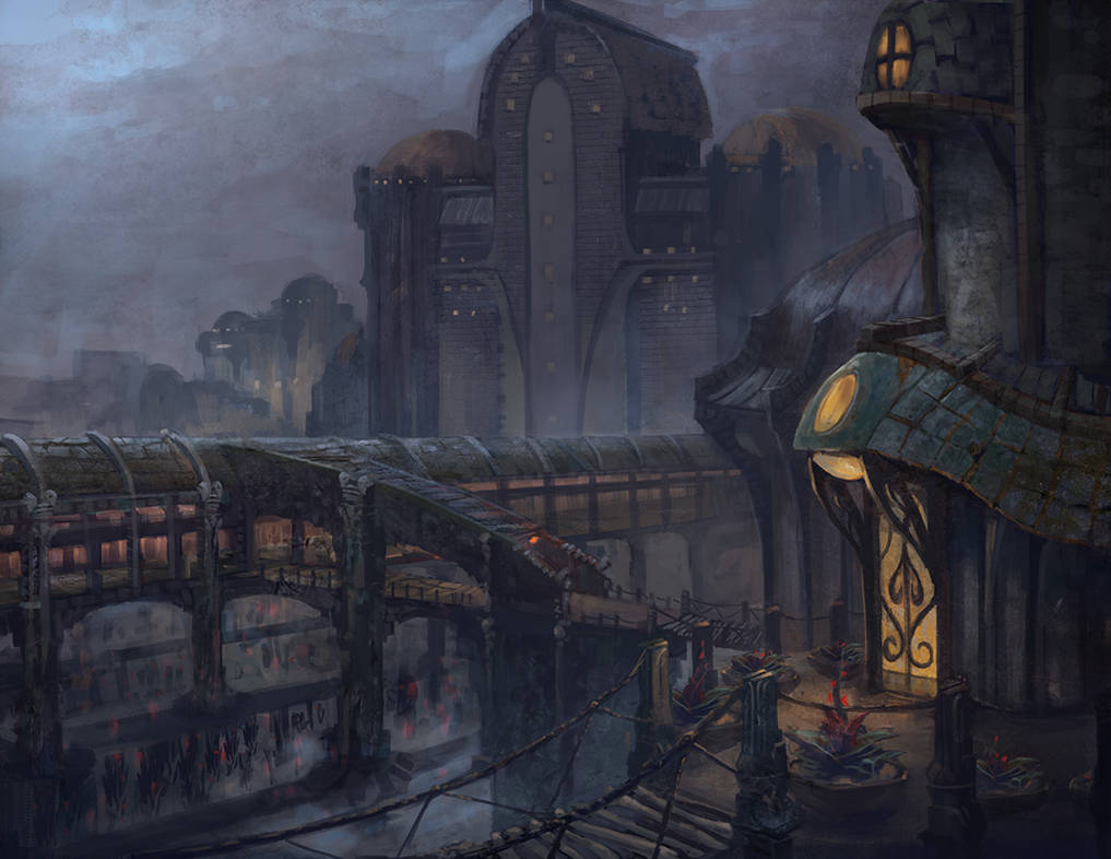 Swamp City On Stilts by KyTranArt Swamp City On Stilts by KyTranArt
