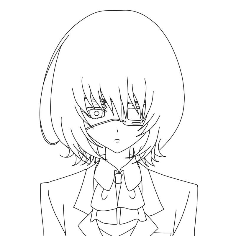 Mei Misaki Lineart 2 by KaiMasta on DeviantArt