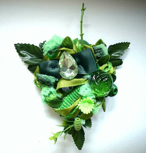 green forest brooch by RibbonsandClay green forest brooch by RibbonsandClay