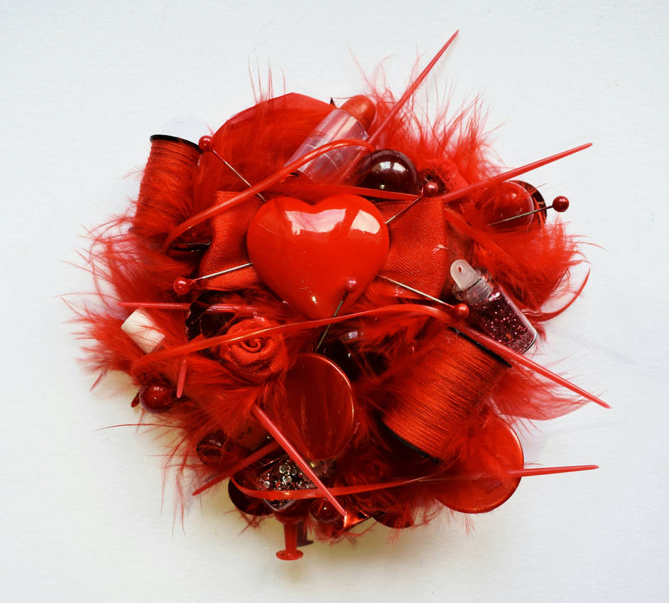 Thorned Heart brooch by RibbonsandClay Thorned Heart brooch by RibbonsandClay