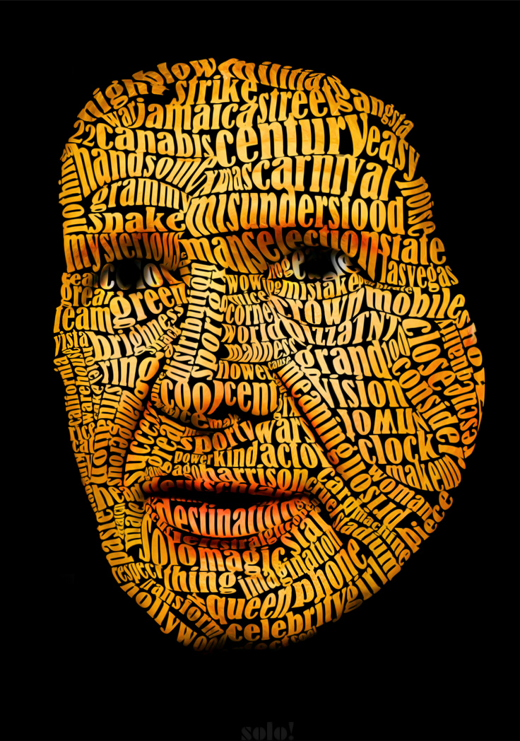 Harrison Ford Text Art