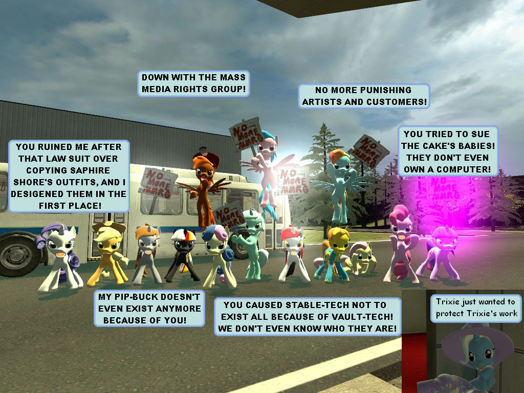 Pony Protest VS. Mass Media Rights Group by Glaber on DeviantArt