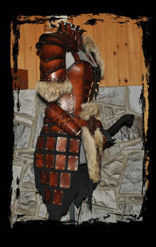 female leather armor side view A