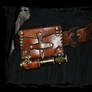 customized leather pouch  steampunk/pirate