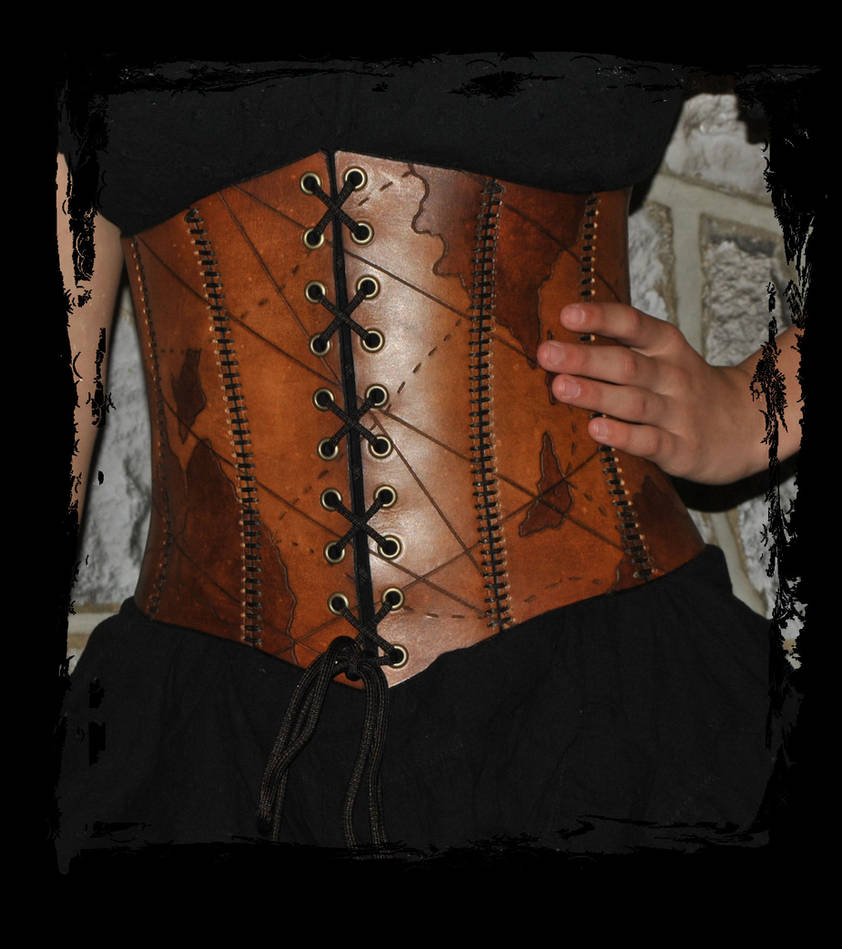leather pirate corset closeup by Lagueuse on DeviantArt