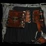 steampunk pirate leather belt