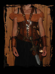 archer leather outfit