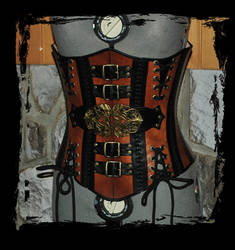 steampunk leather corset