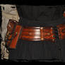 steampunk Hawkgirl utility leather belt back view