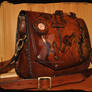 leather shoulder bag  pirate steampunk