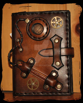 steampunk note book leather cover