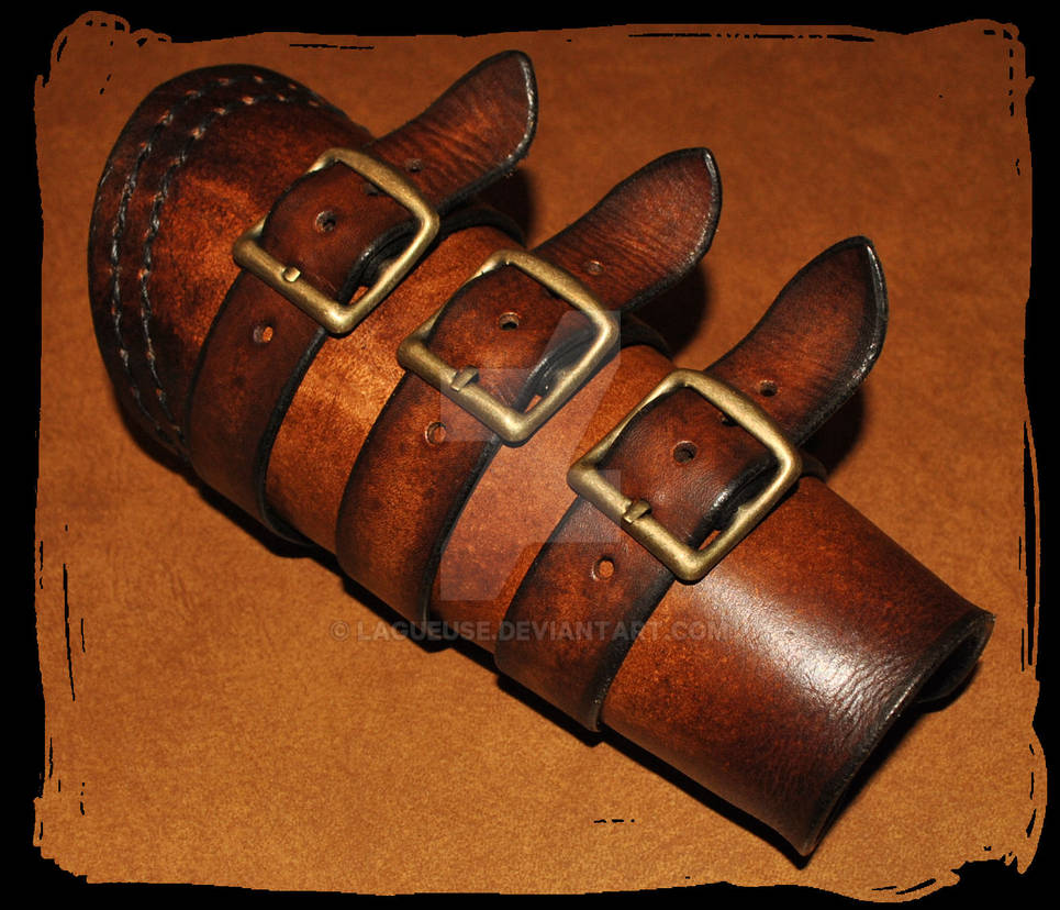 Bracer leather bracer by Lagueuse on DeviantArt