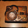 steampunk leather wallet