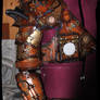 steampunk leather pauldron and harm armor