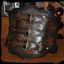 hard leather corset