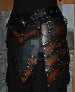 leather armor belt assy