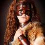 leather mask necklace and bracers