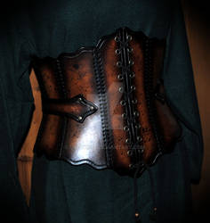 Leather corset