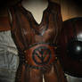 viking leather tunic and belt custom order