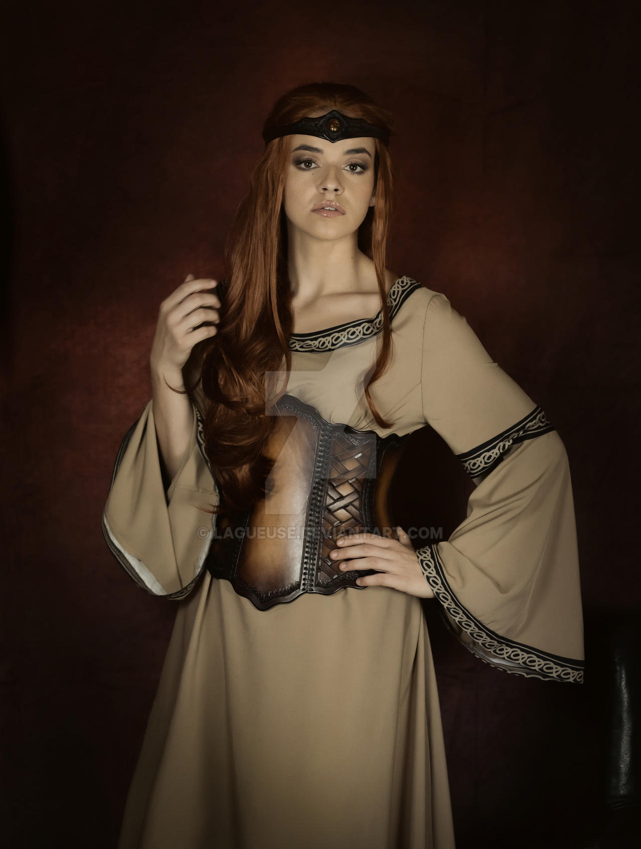 leather corset medieval princess by Lagueuse on DeviantArt