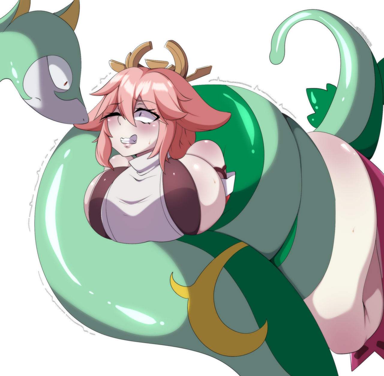 Serperior Squeezes Yae Miko