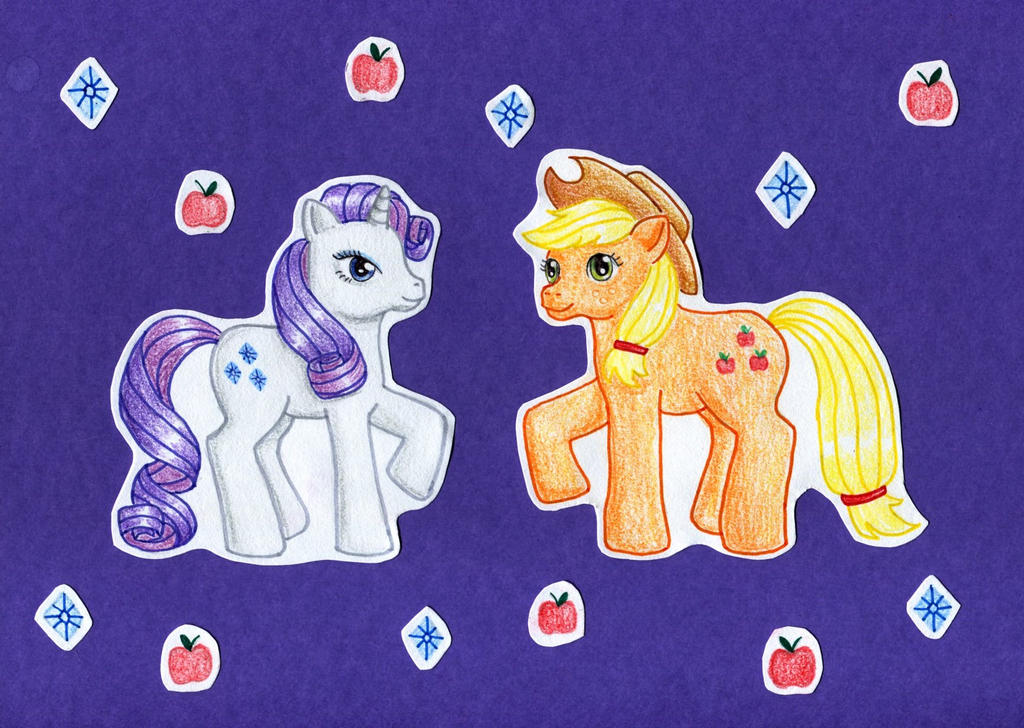 Rarity and Applejack by NormaLeeInsane on DeviantArt