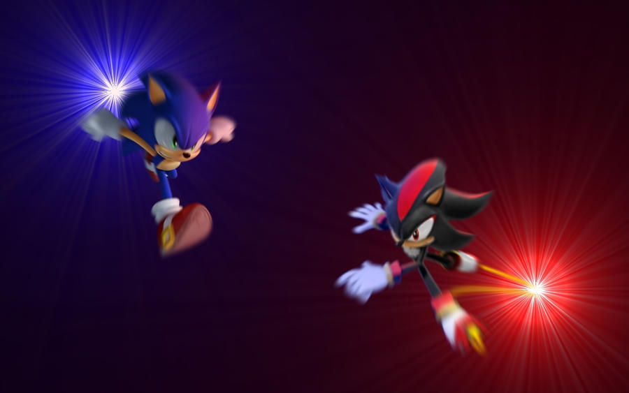Sonic vs Shadow Wallpaper