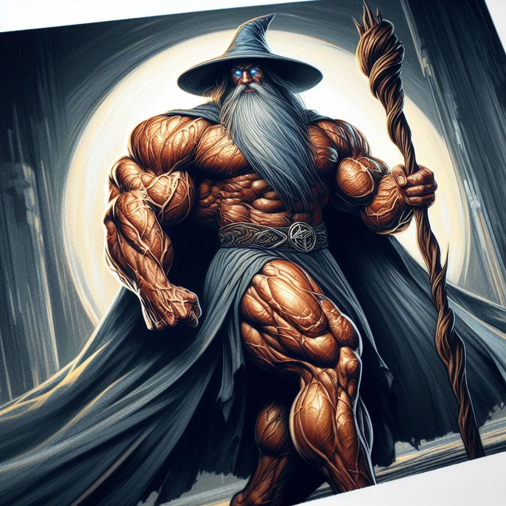 Buffed Wizard The Swole Blue Wizard by nuevocuerpo on DeviantArt