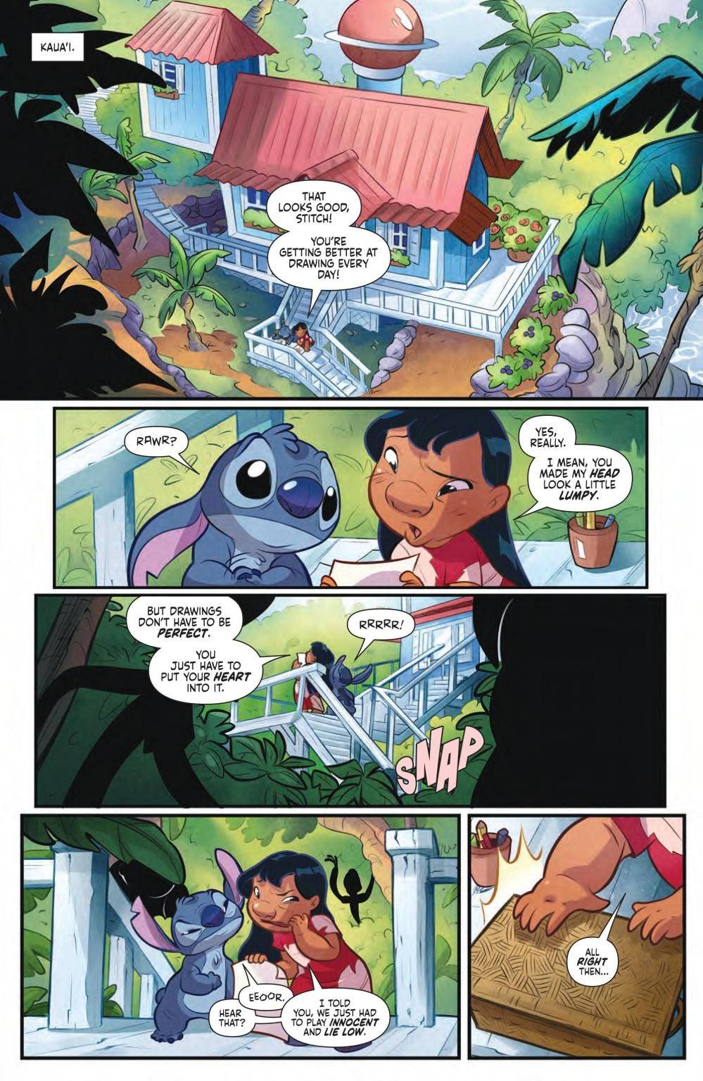 Sneak peak of Disney Lilo and Stitch comic page 4 by mairaluna1989 on