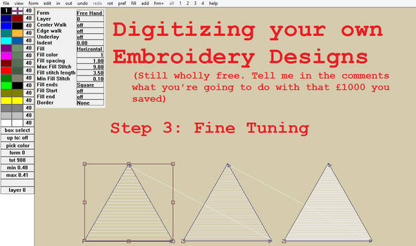 Digitizing your own Embroidery Designs: Step 3!