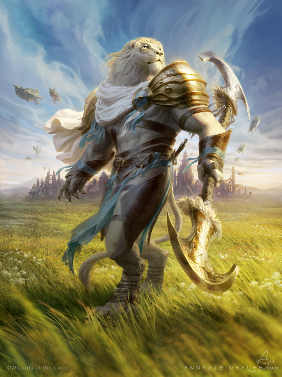 MtG Ajani, Valiant Protector by depingo