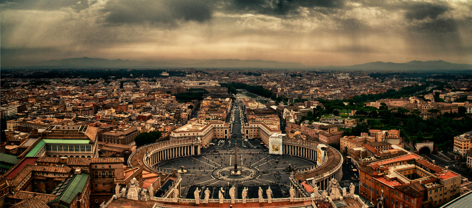 View from St. Peter's Basilica HDR Panorama