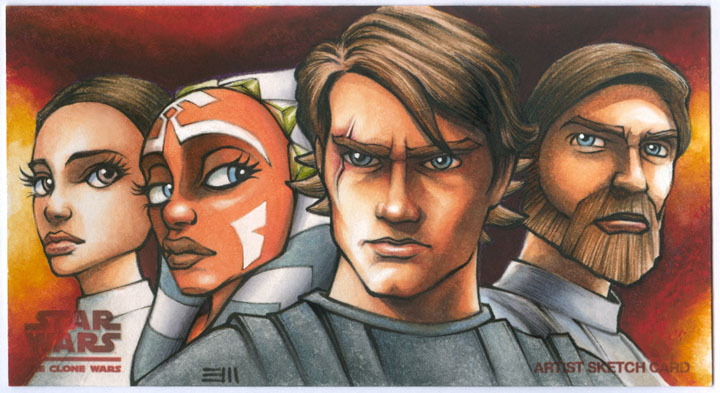 Clone Wars WideVision Sketch Card