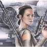 Rey with Han Solo's DL-44 Blaster