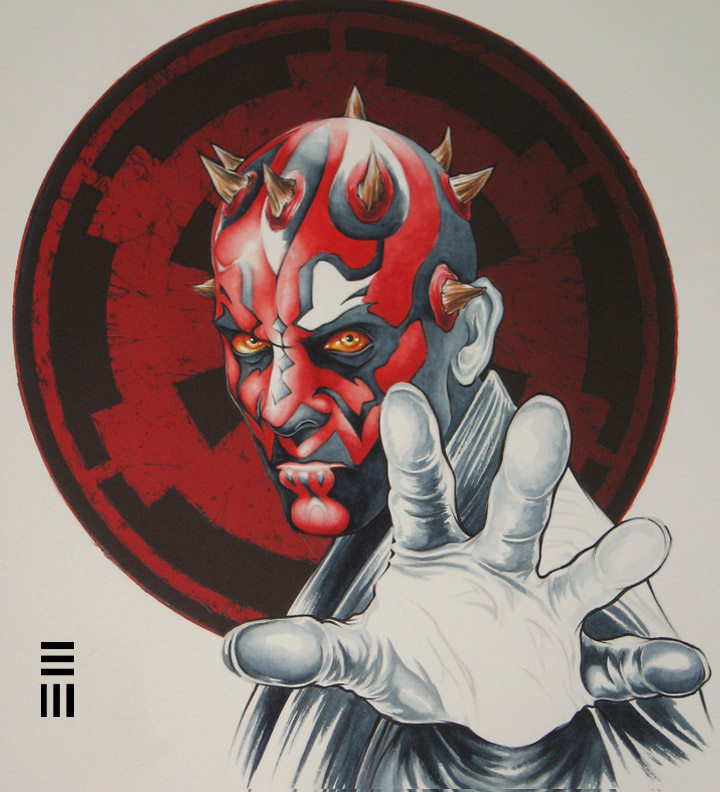 WIP - Darth Maul Commissioned Painting