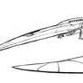 Cylon Raider (lineart)